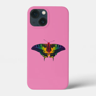 Rainbow Pride Flag Swallowtail Butterfly iPhone 13 Mini Case
