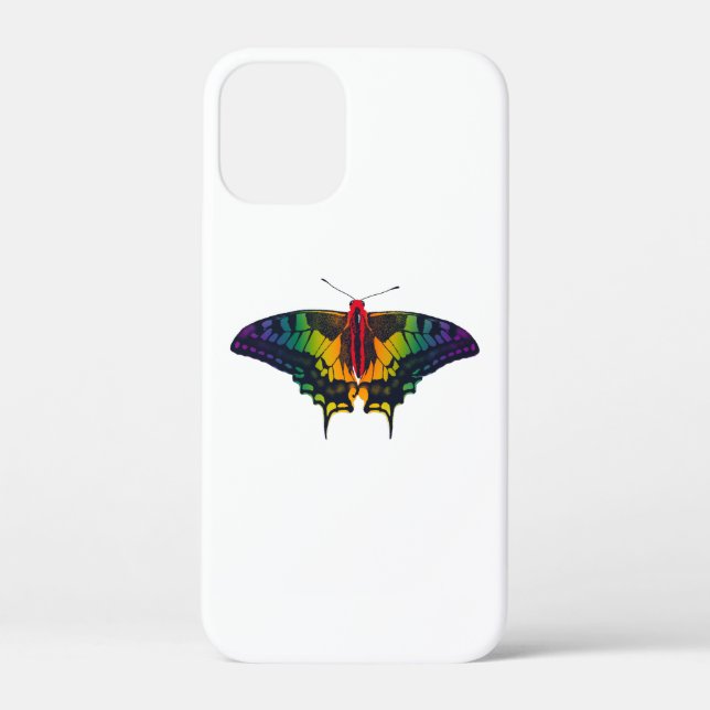 Rainbow Pride Flag Swallowtail Butterfly Case-Mate iPhone Case (Back)