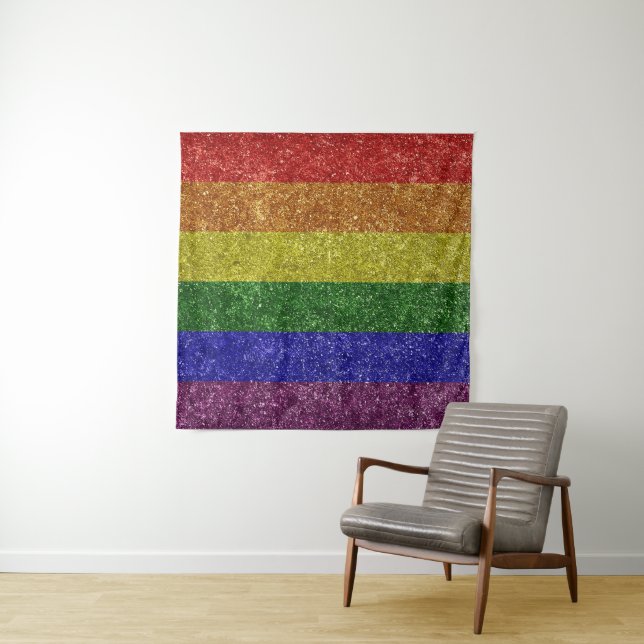Rainbow pride flag tapestry (In Situ)
