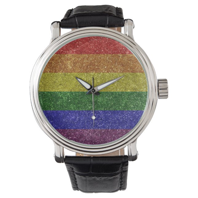 Rainbow pride flag watch (Front)