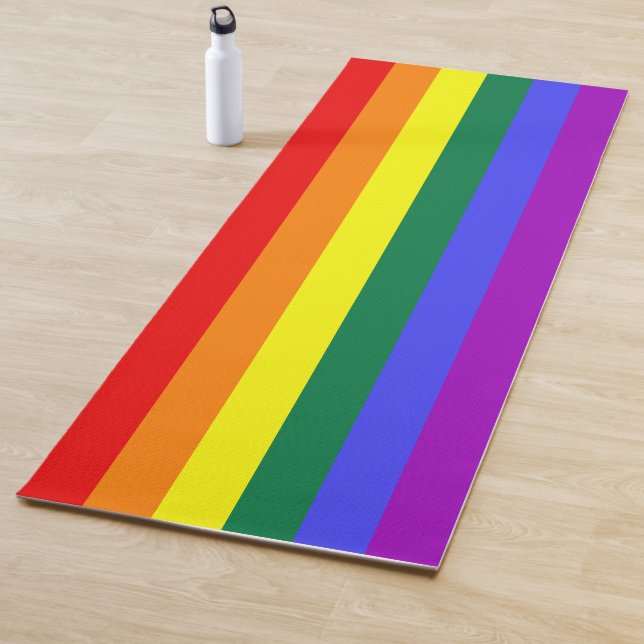 Rainbow Pride Flag Yoga Mat (In Situ)