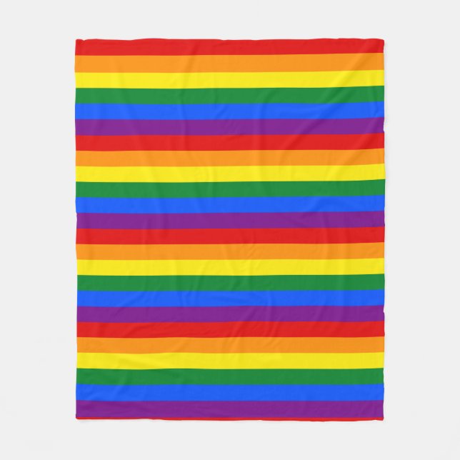 Rainbow Pride Fleece Blanket (Front)