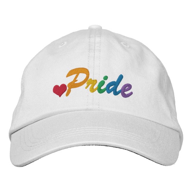 Rainbow Pride Gay Themed Embroidered Hat (Front)