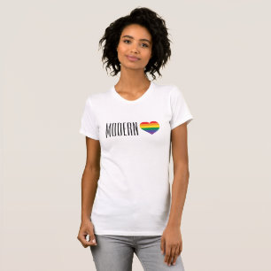 Rainbow Pride Heart Modern Love T-Shirt
