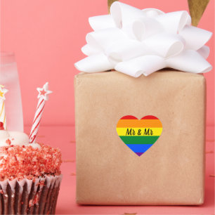 Rainbow Pride Heart Sticker