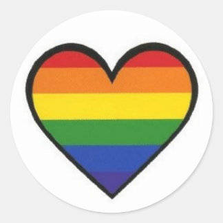 "Rainbow Pride Heart" Stickers