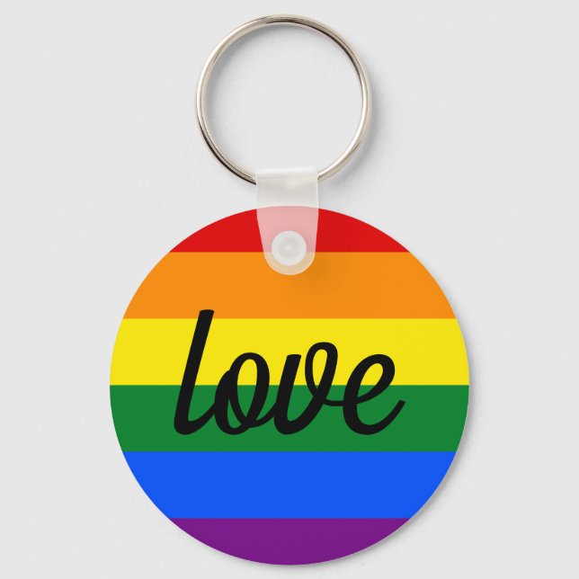 Rainbow Pride Key Ring (Front)