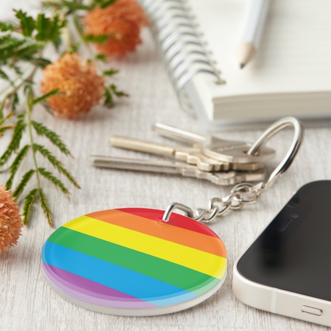 "Rainbow Pride"  Keychain (Front Right)