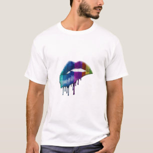 Rainbow Pride Kiss Lips Graphic T-Shirt