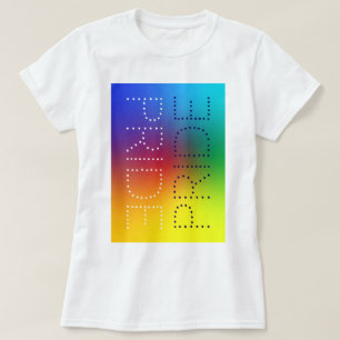 Rainbow Pride Love Chic Personalized Typography T-Shirt