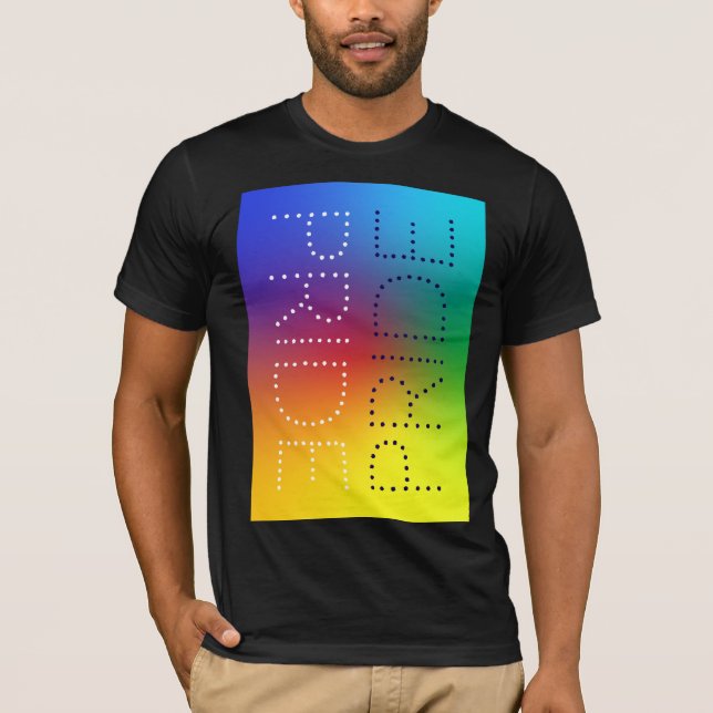 Rainbow Pride Love Chic Typography Customised T-Shirt (Front)