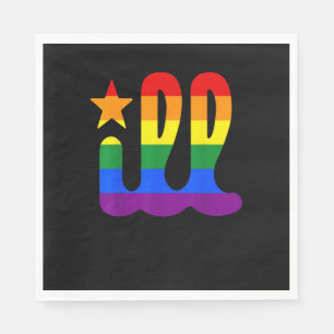 Rainbow Pride Love ill Philadelphia Philly Gay Pri Napkin
