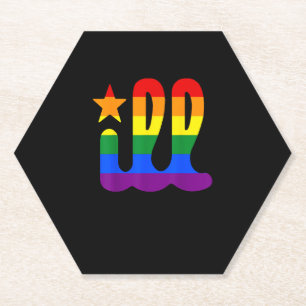 Rainbow Pride Love ill Philadelphia Philly Gay Pri Paper Coaster