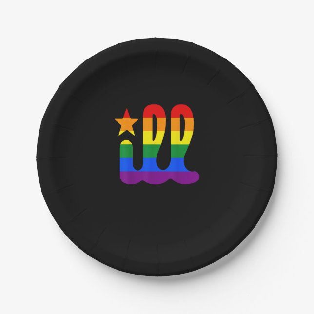 Rainbow Pride Love ill Philadelphia Philly Gay Pri Paper Plate (Front)