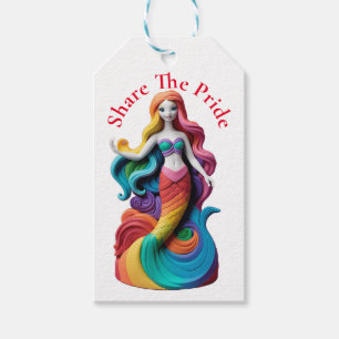 Rainbow Pride Mermaid Thunder_Cove Gift Tags