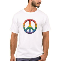 Rainbow Pride Peace Sign T-Shirt