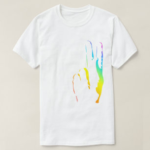 rainbow pride peace sign T-Shirt