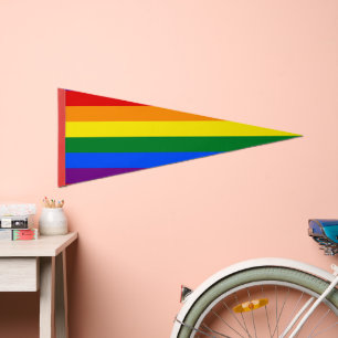 Rainbow Pride Pennant Flag