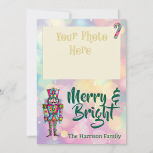 Rainbow Pride Pink Nutcracker Holiday Card