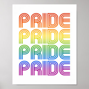 Rainbow Pride Retro Poster