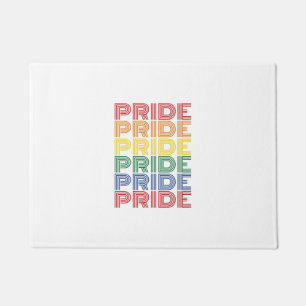 Rainbow Pride Retro Typography Vector Design_1 Doormat