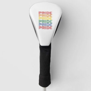 Rainbow Pride Retro Typography Vector Design_1 Golf Head Cover