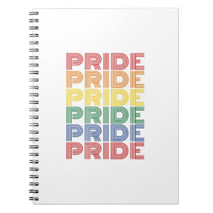 Rainbow Pride Retro Typography Vector Design_1 Notebook