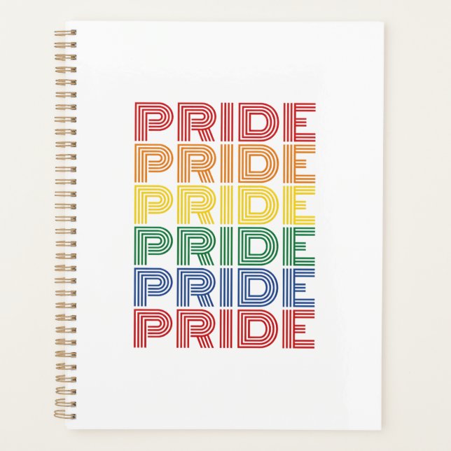 Rainbow Pride Retro Typography Vector Design_1 Planner (Front)