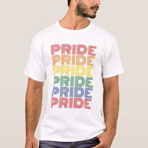 Rainbow Pride Retro Typography Vector Design_1 T-Shirt