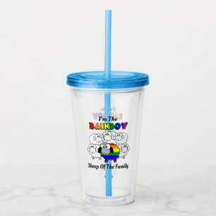 Rainbow Pride Sheep Acrylic Tumbler
