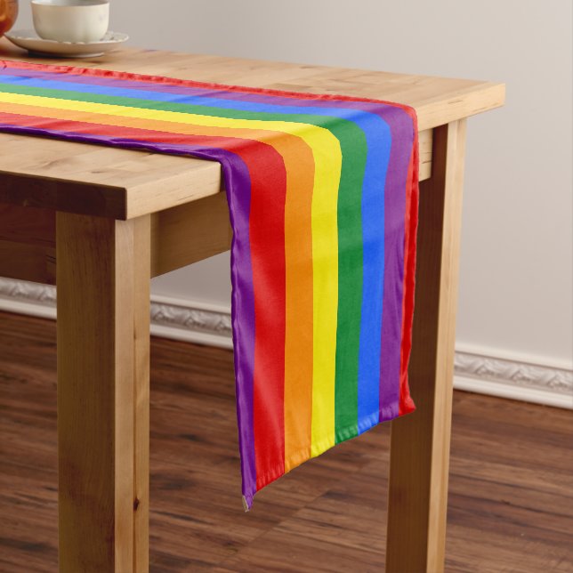 Rainbow Pride Short Table Runner (In Situ)