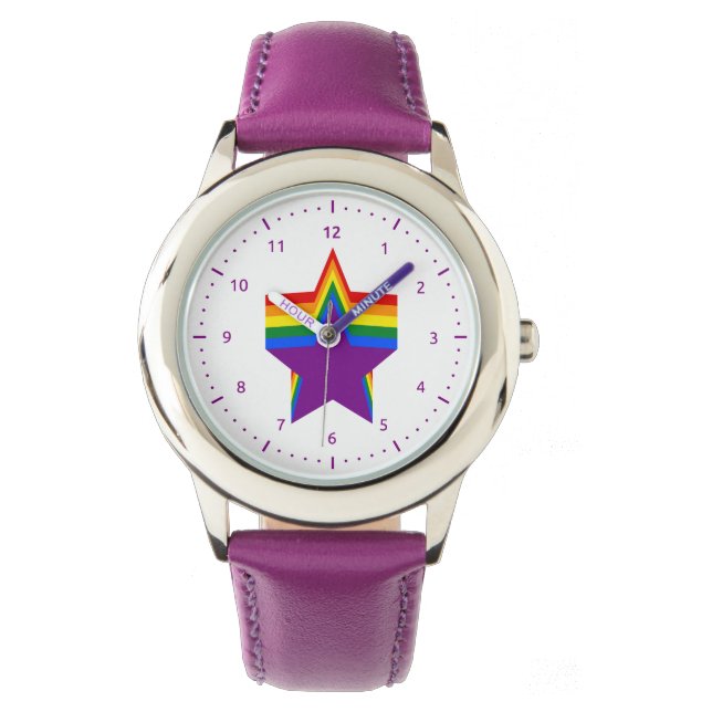 Rainbow pride stars Watch (Front)