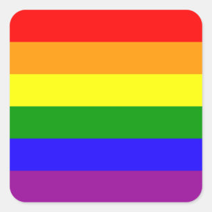 Rainbow Pride stickers - rounded