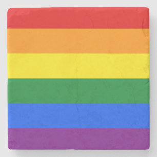 Rainbow Pride Stone Coaster