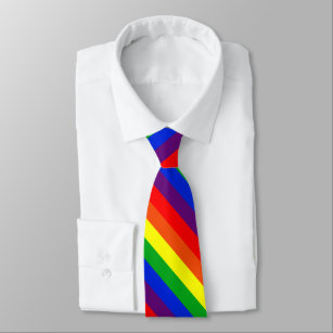 Rainbow pride stripe  tie