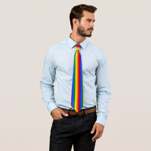 Rainbow Pride Striped Tie