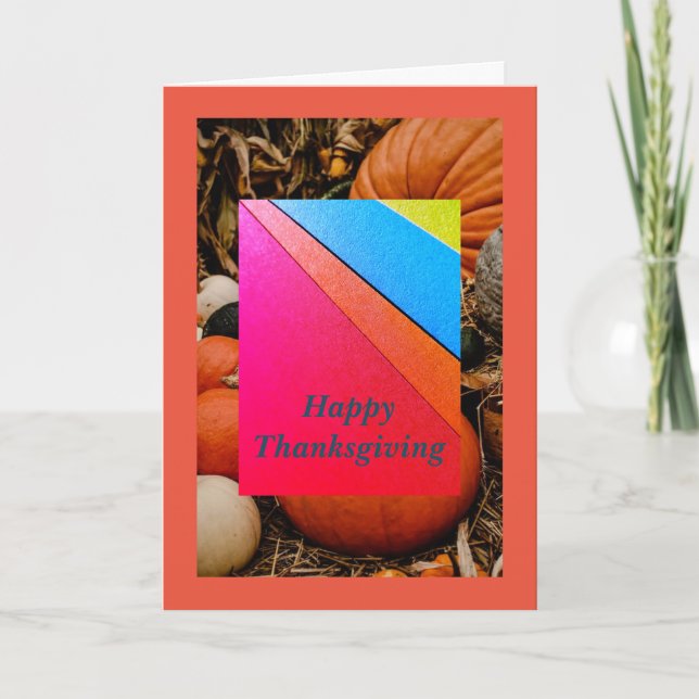 Rainbow Pride Thanksgiving Card (Front)