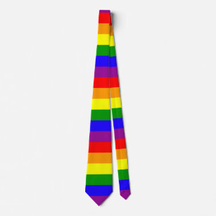 Rainbow Pride tie - striped