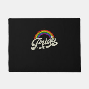 Rainbow, Pride Time, LGBT Tank Top Doormat