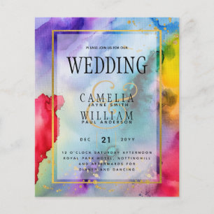 RAINBOW PRIDE WEDDING INVITATION Ink LeahG Flyer
