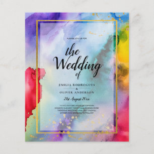 RAINBOW PRIDE WEDDING INVITATION Ink LeahG Flyer