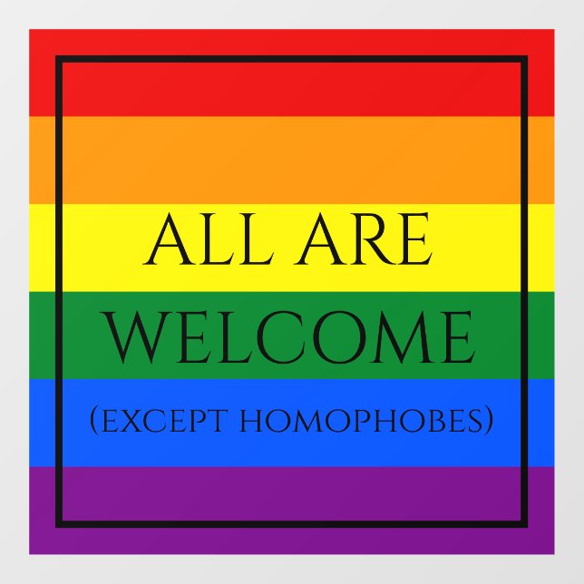 Rainbow Pride Window Cling (Sheet)