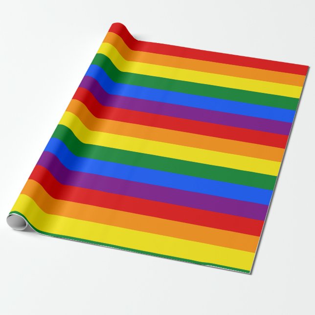 Rainbow Pride Wrapping Paper (Unrolled)