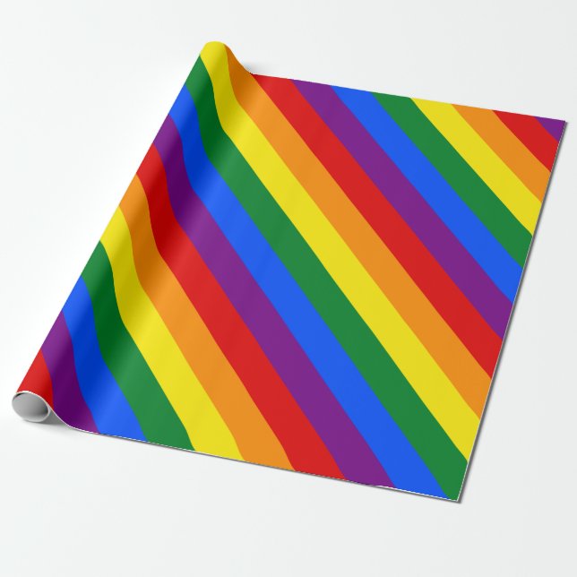 Rainbow Pride Wrapping Paper (Unrolled)