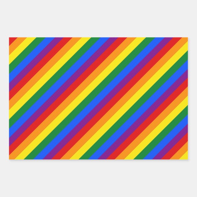 rainbow pride wrapping paper 3 designs  (Front 3)
