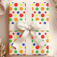 Rainbow Primary Polka Dots Pattern