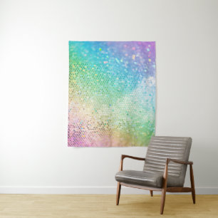 Rainbow Princess Glitter #5 (Faux Glitter) #shiny Tapestry