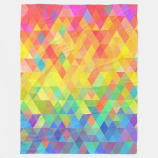 Rainbow Prism Diamond Pattern Fleece Blanket