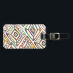 Rainbow Prism Luggage Tag<br><div class="desc">Never lose your luggage with this colourful rainbow prism tag. Customise with your contact details. Hand drawn diamond pattern.</div>