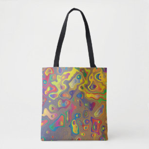 Rainbow prism water drops tote bag